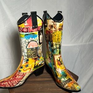 Let’s rodeo cowboy rain boots
